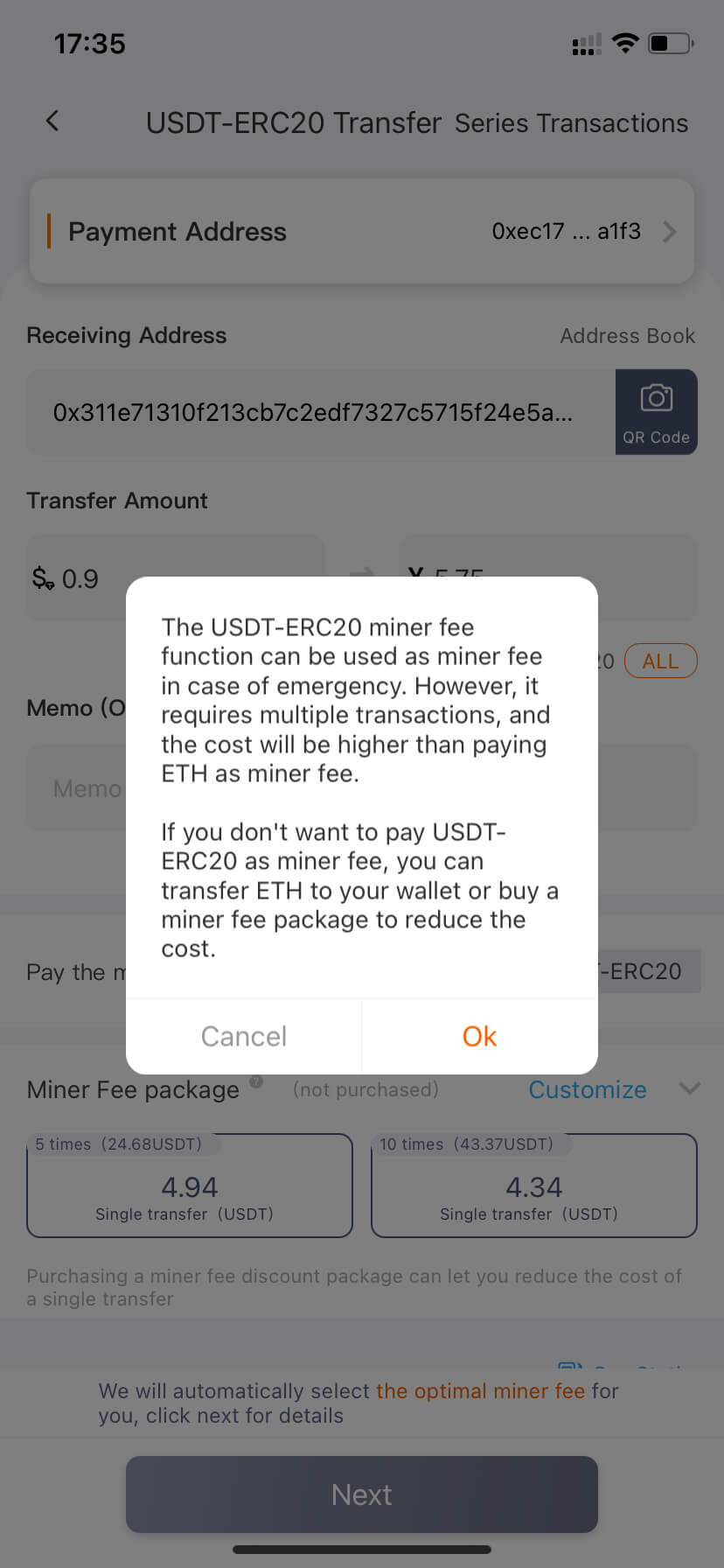USDT 矿工费代付功能｜bitpie.com